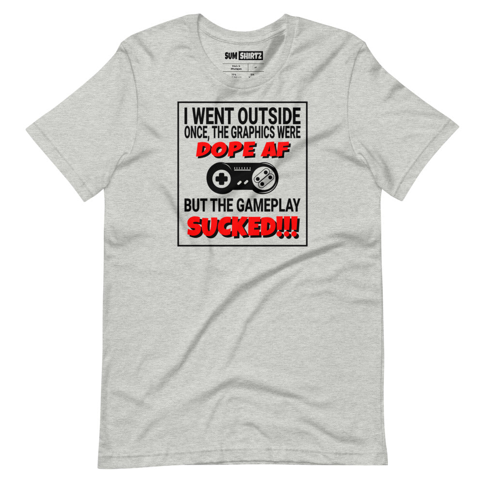 I went outside once - Short-Sleeve Unisex T-Shirt