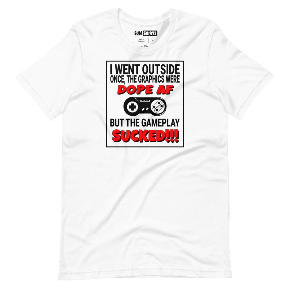 I went outside once - Short-Sleeve Unisex T-Shirt